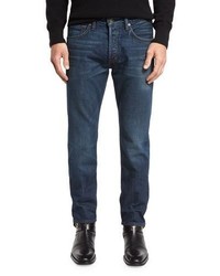 Tom Ford Regular Fit Selvedge Harrison Wash Denim Jeans Blue