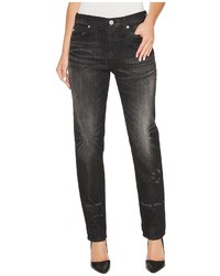 Hudson Riley Crop Relaxed Straight In Fragted Jeans