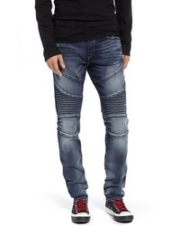 True Religion Brand Jeans Rocco Skinny Fit Moto Jeans