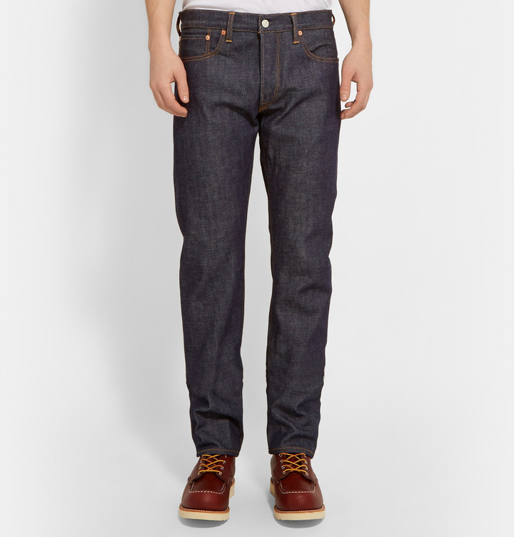 Ron Herman Indigo Raw Japanese Denim Jeans, $270 | MR PORTER