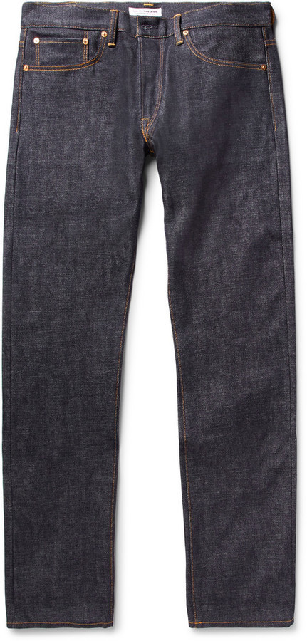 Ron Herman Indigo Raw Japanese Denim Jeans, $270 | MR PORTER