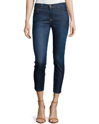 7 For All Mankind Roxanne Cropped Skinny Jeans Drapey Indigo