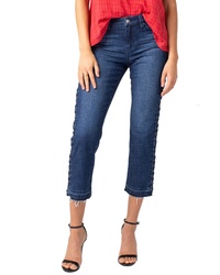 Liverpool Sadie Grommet High Waist Crop Straight Leg Jeans