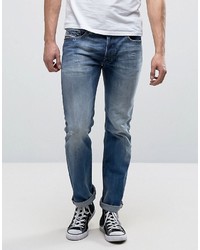 Diesel Safado Straight Fit Jeans 84dd Mid Wash Abrasisions