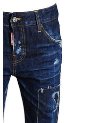 Dsquared2 Scratched Cool Girl Cropped Denim Jeans