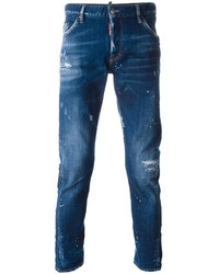 DSQUARED2 Sexy Twist Paint Splatter Jeans