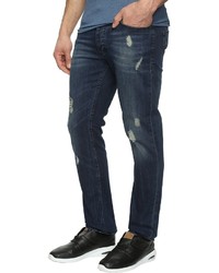 Calvin Klein Jeans Slim Fit Jeans In Abbott Kinney Destructed Wash Jeans