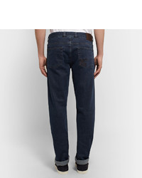 Canali Slim Fit Stretch Cotton And Cashmere Blend Denim Jeans