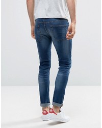 ONLY & SONS Slim Fit Stretch Jeans In Medium Blue Wash