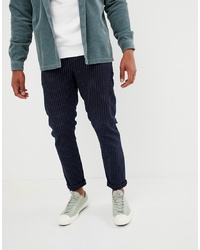 ASOS DESIGN Slim Jeans In Indigo With Stripe