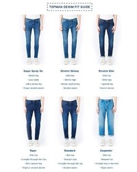 Topman Standard Slim Fit Cutoff Jeans