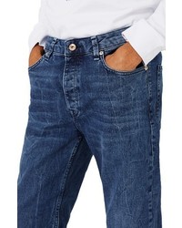 Topman Standard Slim Fit Cutoff Jeans