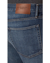 Burberry Straight Fit Japanese Stretch Selvedge Denim Jeans