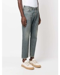 Eleventy Straight Leg Cropped Jeans