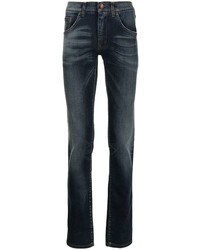 Dolce & Gabbana Straight Leg Logo Patch Denim Jeans