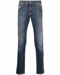 Dolce & Gabbana Straight Leg Logo Patch Jeans