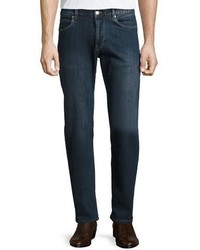 Peter Millar Straight Leg Vintage Wash Denim Jeans Blue