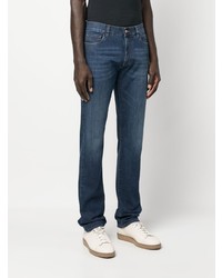 Canali Straight Leg Washed Jeans
