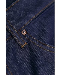 Topman Stretch Slim Fit Resin Coated Jeans