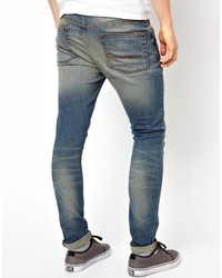 Asos Super Skinny Jeans In Vintage Wash