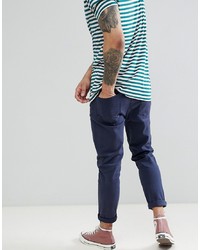 ASOS DESIGN Tapered Jeans In Navy