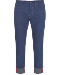 Gucci Tapered Leg Turn Up Jeans