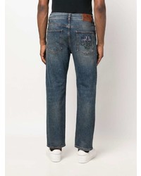 Etro Tattoo Embroidered Straight Leg Jeans