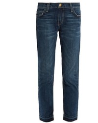 Current/Elliott The Cropped Mid Rise Straight Leg Jeans