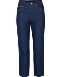 SIMON MILLE W013 Cropped High Rise Straight Leg Jeans