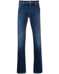 Jacob Cohen Whiskered Slim Fit Jeans