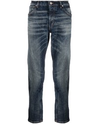 Dondup Whiskering Effect Cotton Jeans