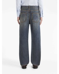 Etro Wide Leg Cropped Cotton Jeans