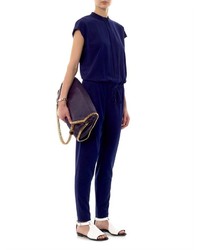 Vince Collarless Twill Jumpsuit