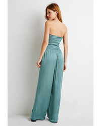Forever 21 Contemporary Smocked Wide Leg Jumpsuit