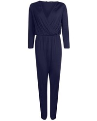 Boohoo Nia Wrap Front Jersey Jumpsuit
