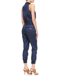 7 For All Mankind Sleeveless Chambray Jumpsuit