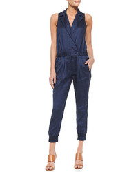 7 For All Mankind Sleeveless Chambray Jumpsuit