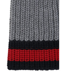 Gucci Web Wool Cable Knit Beanie Hat