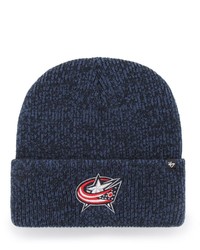 '47 Navy Columbus Blue Jackets Brain Freeze Cuffed Knit Hat At Nordstrom