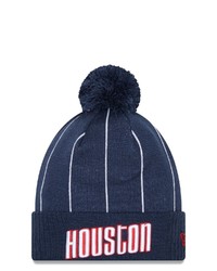 New Era Navy Houston Rockets 202122 City Edition Official Cuffed Pom Knit Hat At Nordstrom