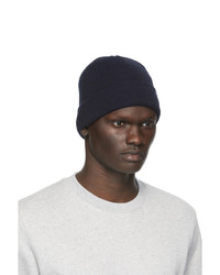 Norse Projects Navy Merino Wool Norse Top Beanie