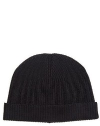 Lemaire Ribbed Knit Wool Beanie Hat