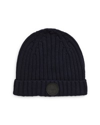 Ted Baker London Tolton Rib Knit Beanie In Navy At Nordstrom