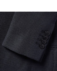 Giorgio Armani Blue Ginza Slim Fit Textured Knit Blazer