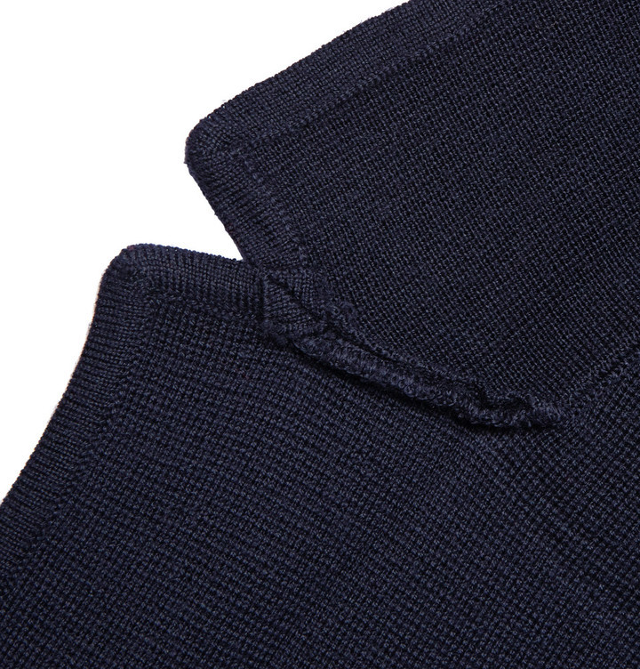 Sunspel Blue Milano Merino Wool Blazer, $475 | MR PORTER | Lookastic