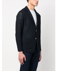 Manuel Ritz Knitted Single Breasted Blazer