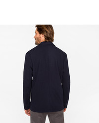 Paul Smith Navy Knitted Wool Casual Blazer