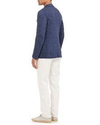 Barneys New York Pique Knit Sportcoat Blue
