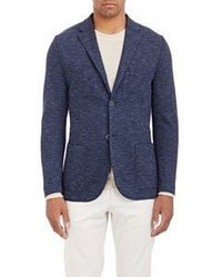 Barneys New York Pique Knit Sportcoat Blue