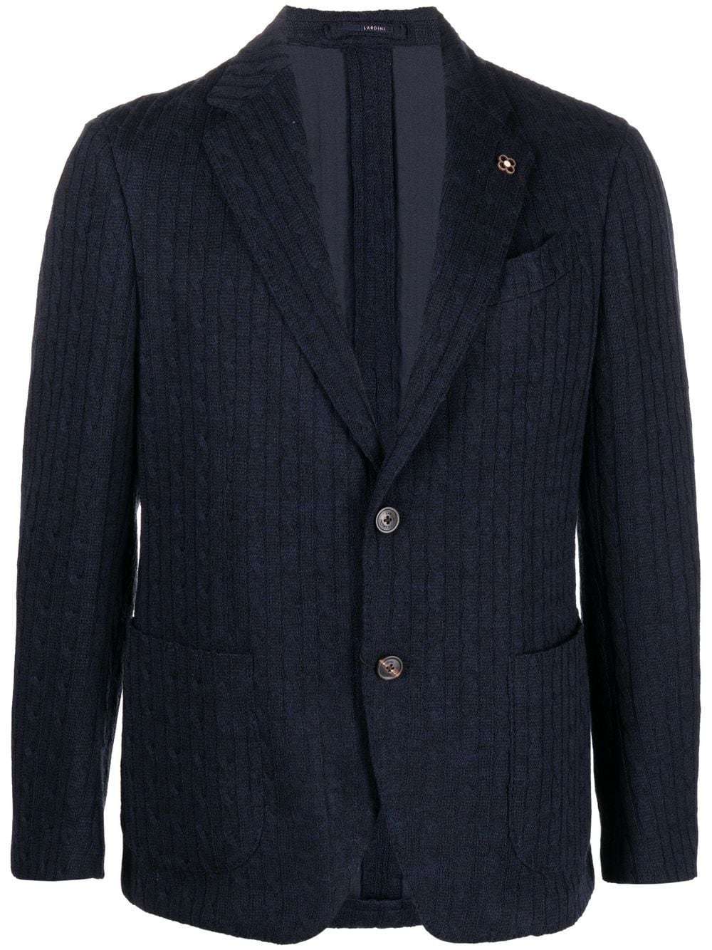 Lardini Single Breasted Knitted Blazer, $611 | farfetch.com | Lookastic